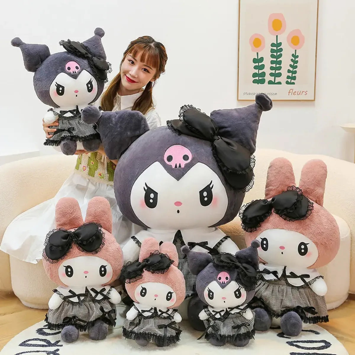 Kawaii Kuromi Melody Plushie