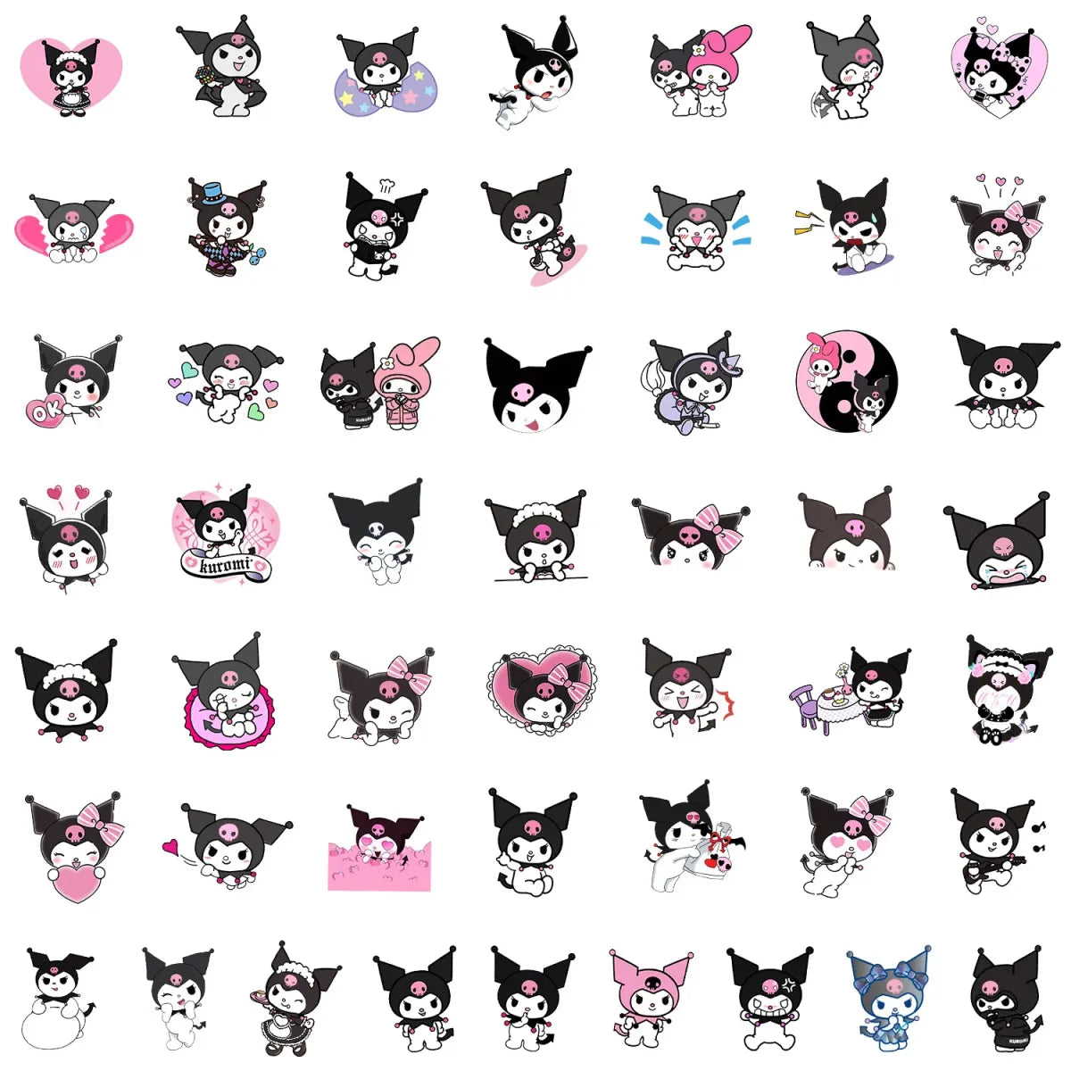 Kawaii Kuromi Stickers: Waterproof Decals