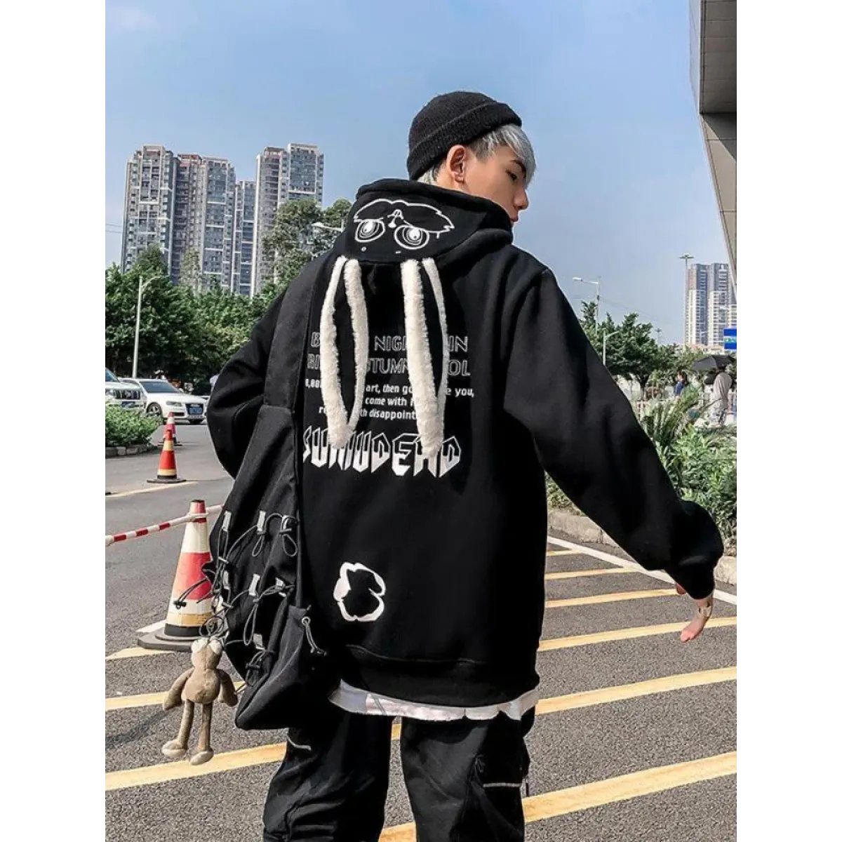 Kawaii Rabbit Ears Oversized Hoodie