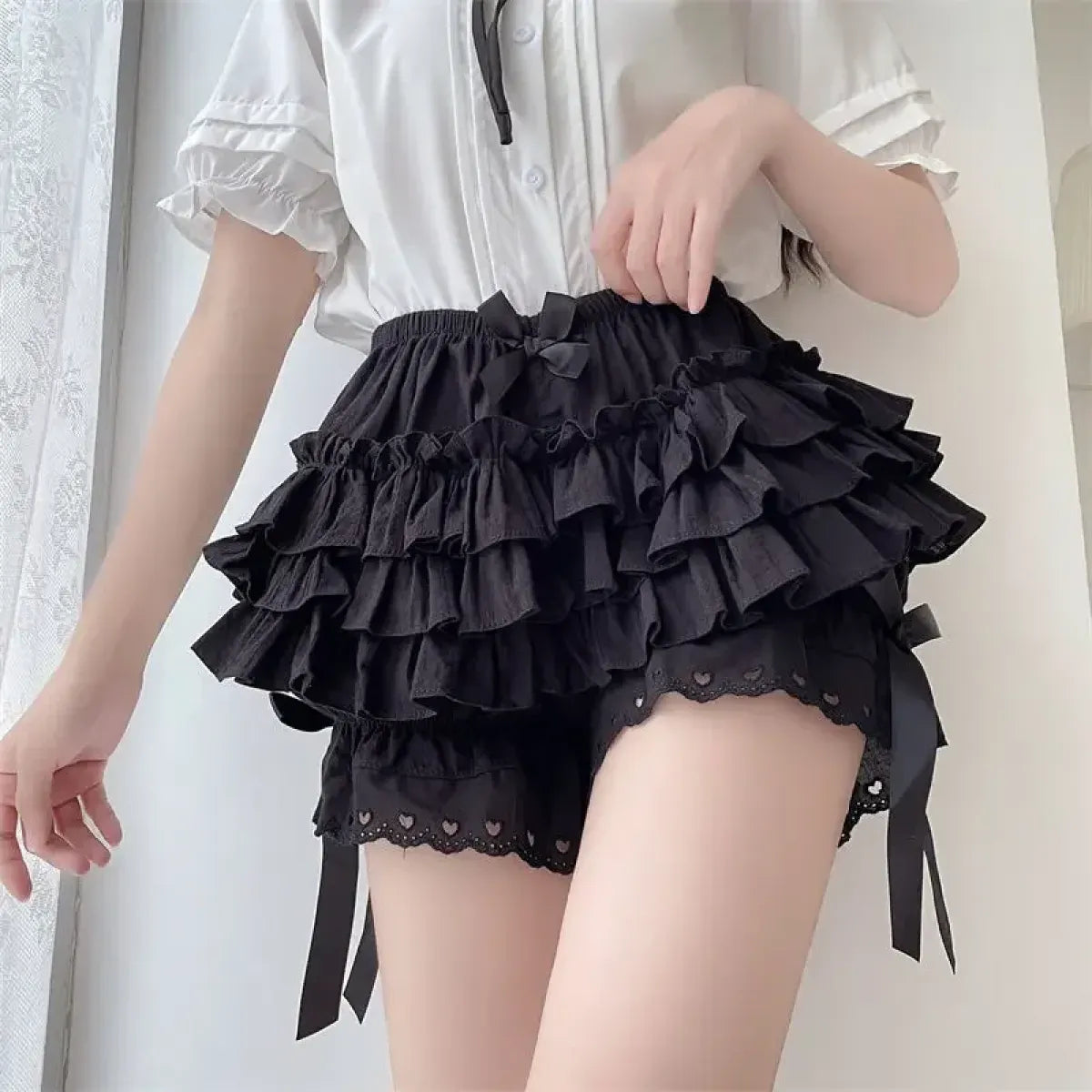 Kawaii Ruffle Lace Shorts