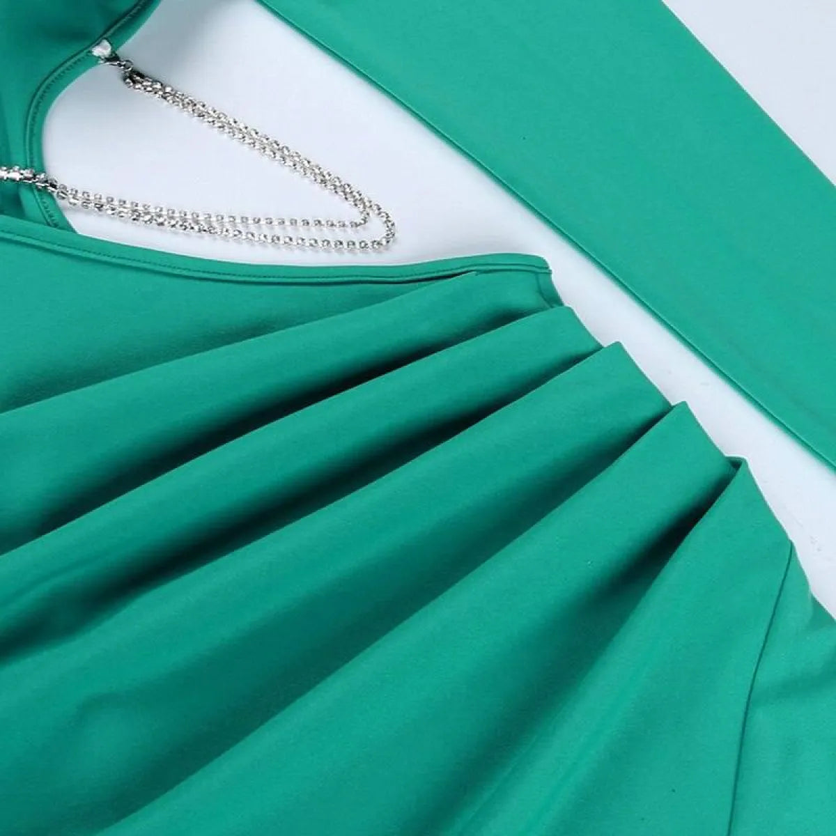 Hollow Out Full Sleeve Mini Dress