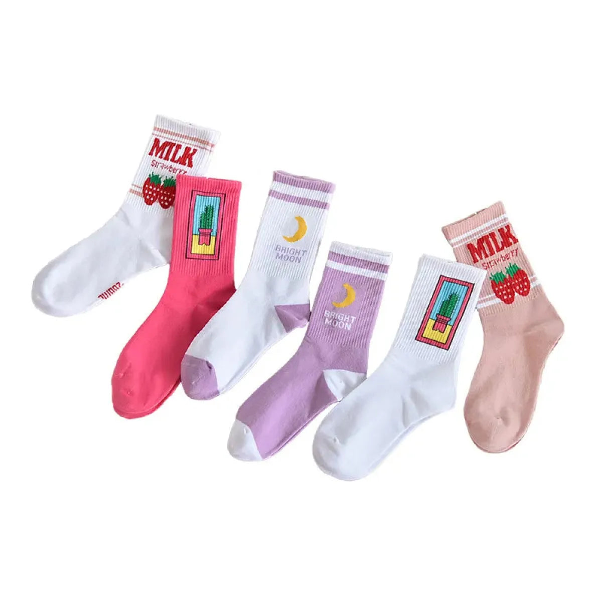 Moon Milk Kawaii Socks