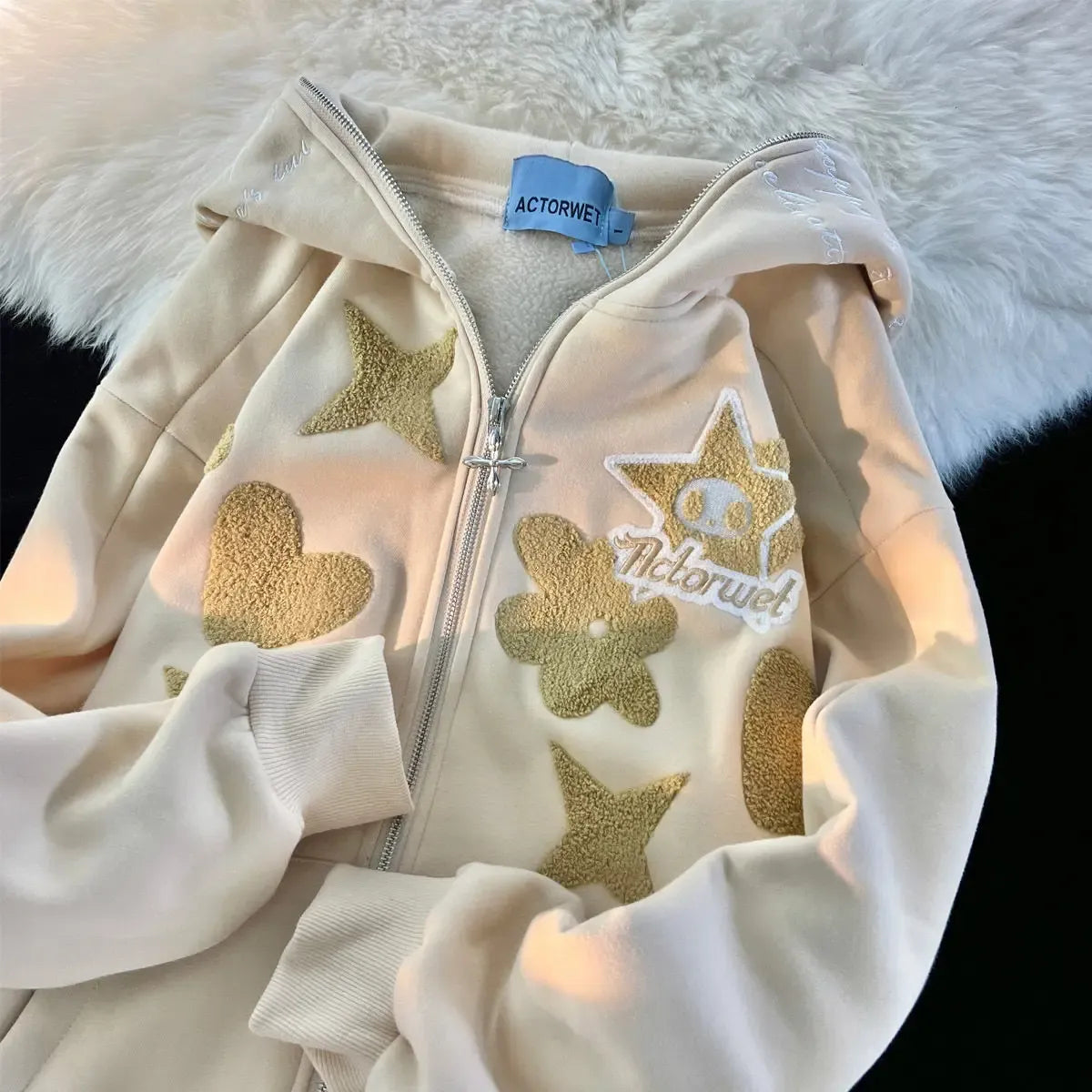 Oversized Kawaii Stars Hoodie