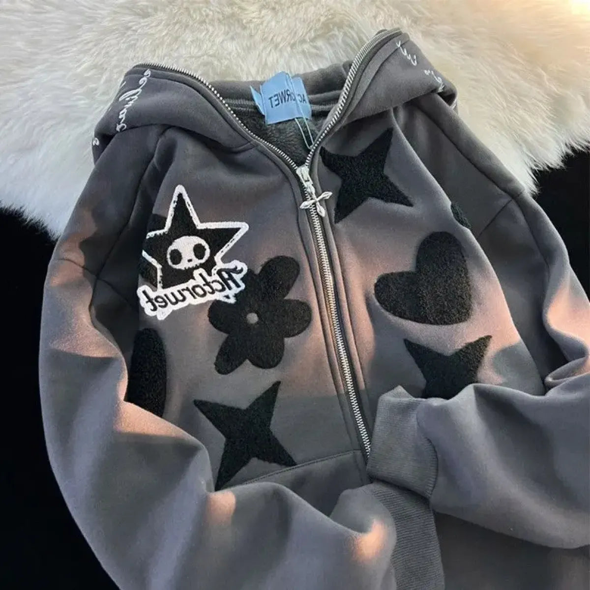 Oversized Kawaii Stars Hoodie