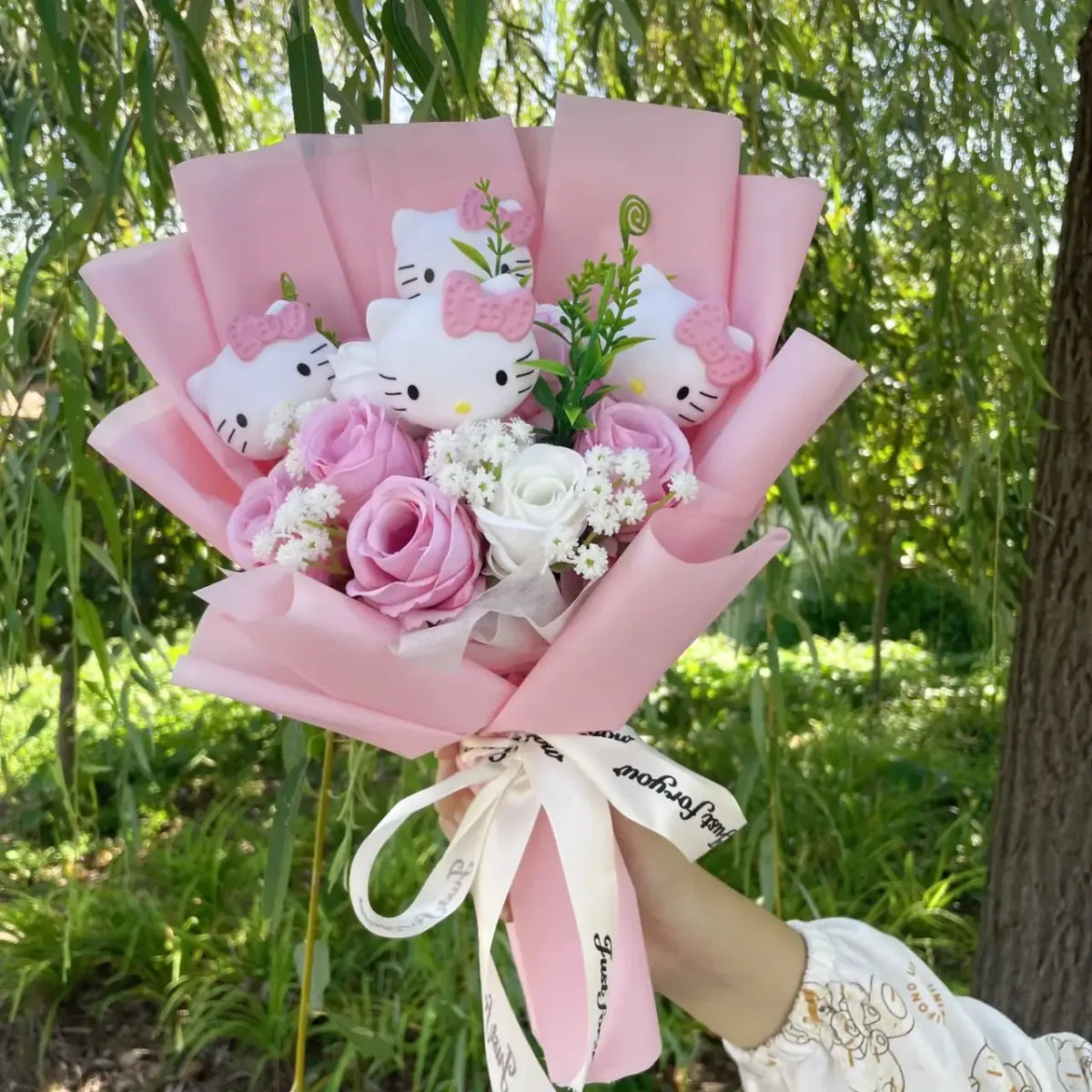 Hello Kitty Doll & Flower Bouquet – Valentine Gift for Girls