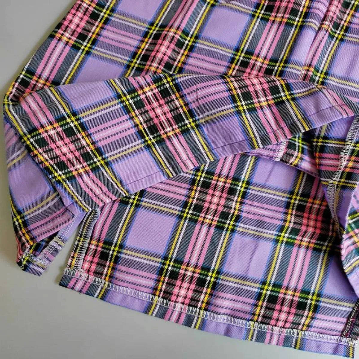 Korean Colored Plaid Skirt