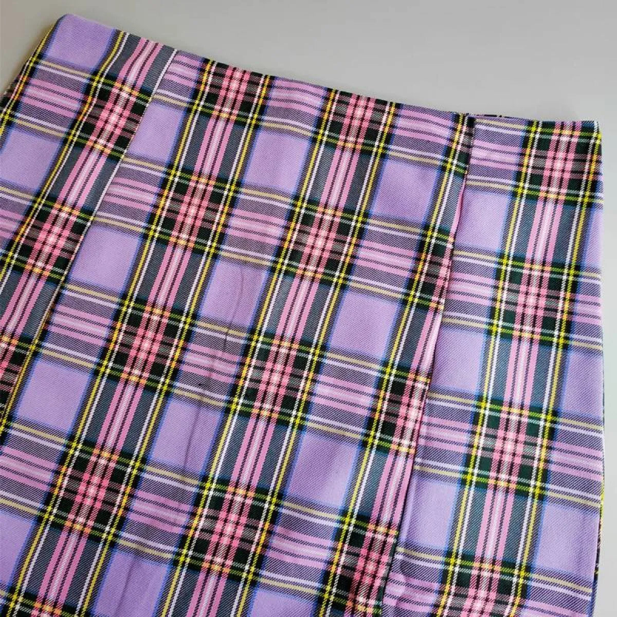 Korean Colored Plaid Skirt