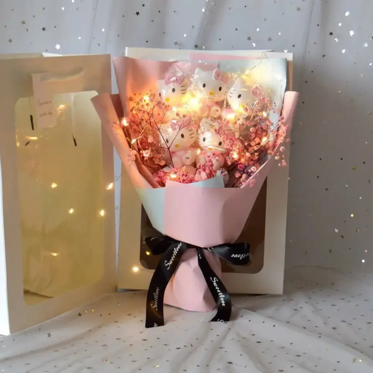 LED Light Hello Kitty Bouquet - My Melody, Cinnamoroll, Kuromi Edition