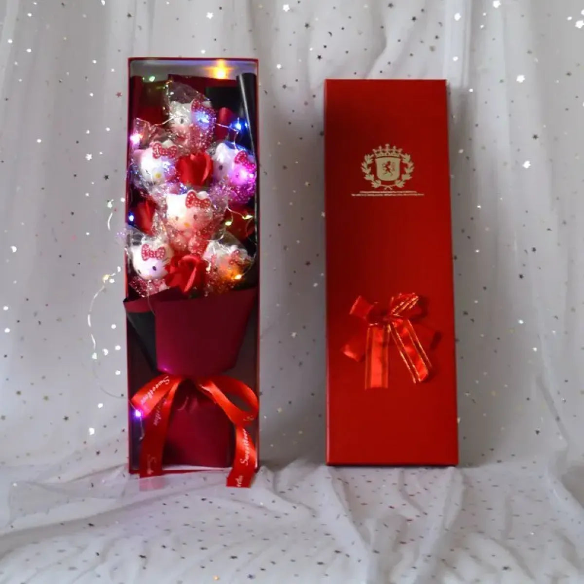 LED Light Hello Kitty Bouquet - My Melody, Cinnamoroll, Kuromi Edition