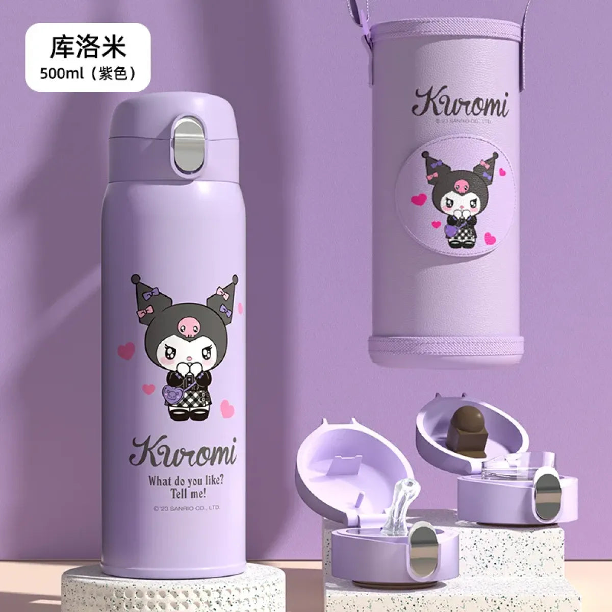 Kuromi Large Capacity Thermos Cup