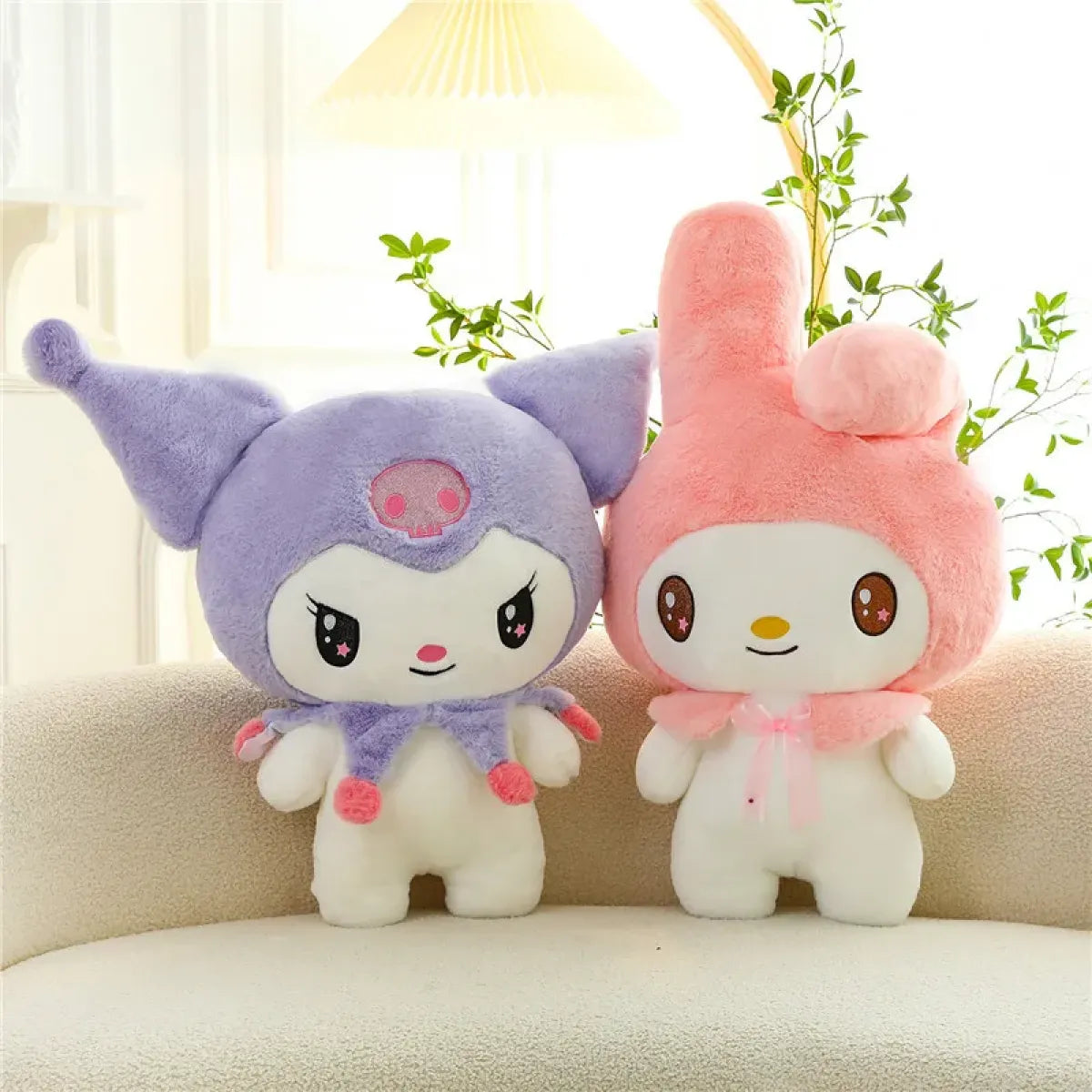 55cm Kawaii My Melody & Kuromi Plush Dolls – Sanrio Stuffed Toy Gift