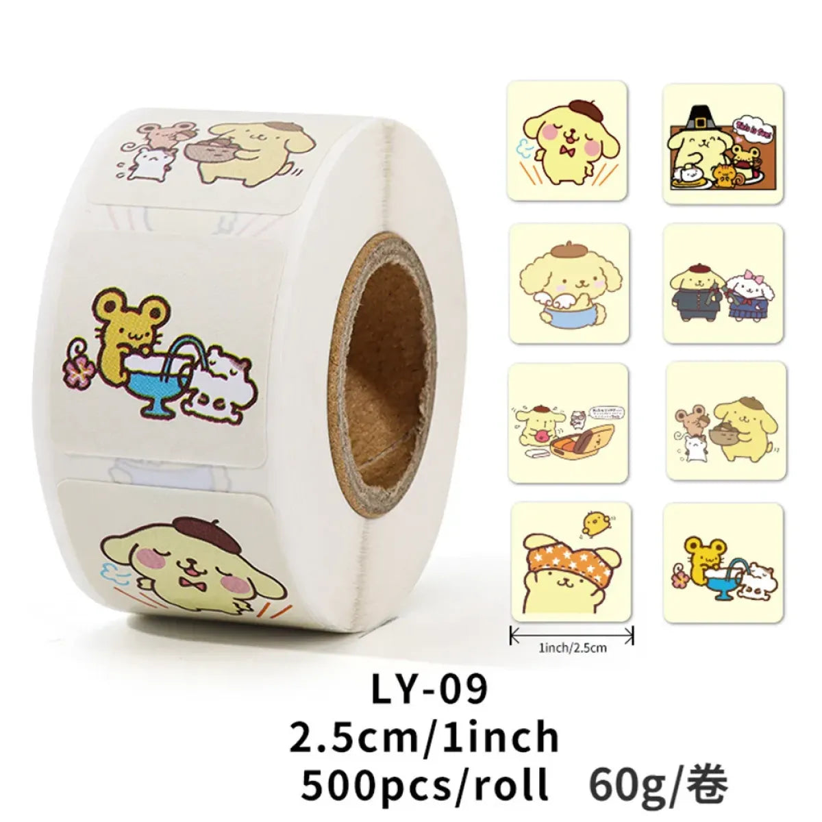 500PCS Cute Kuromi, Pochacco, My Melody Cartoon Stickers