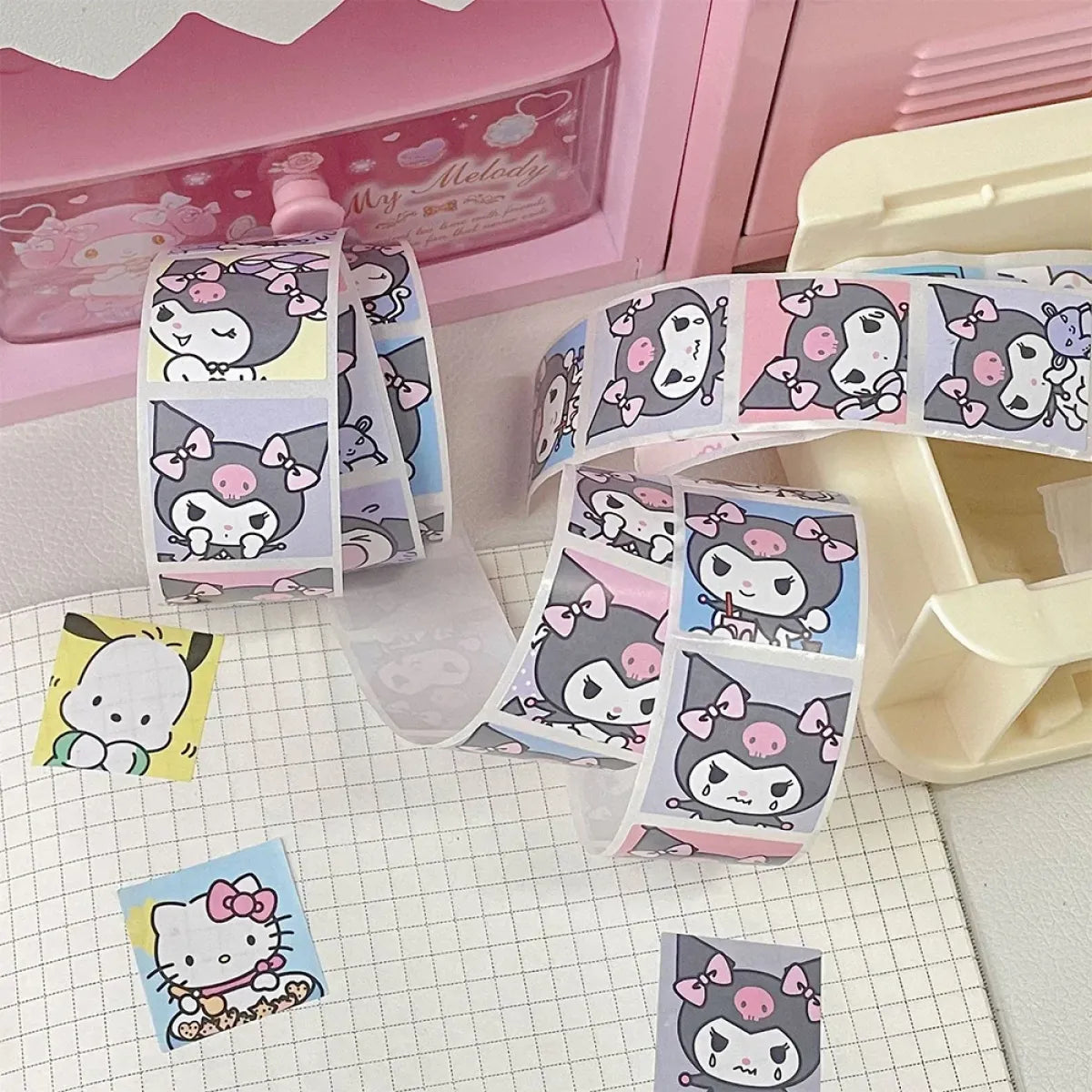 500PCS Cute Kuromi, Pochacco, My Melody Cartoon Stickers