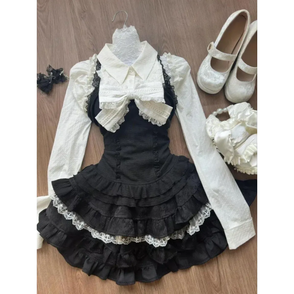 Lace Tiered Skirt Set – Sweet Lolita Kawaii Style