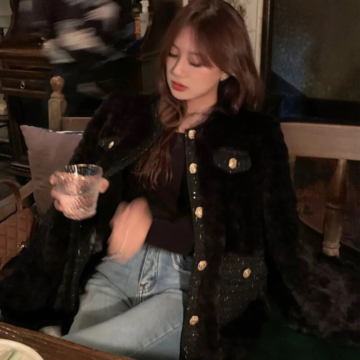 Korean Fashion Lamb Wool Coats