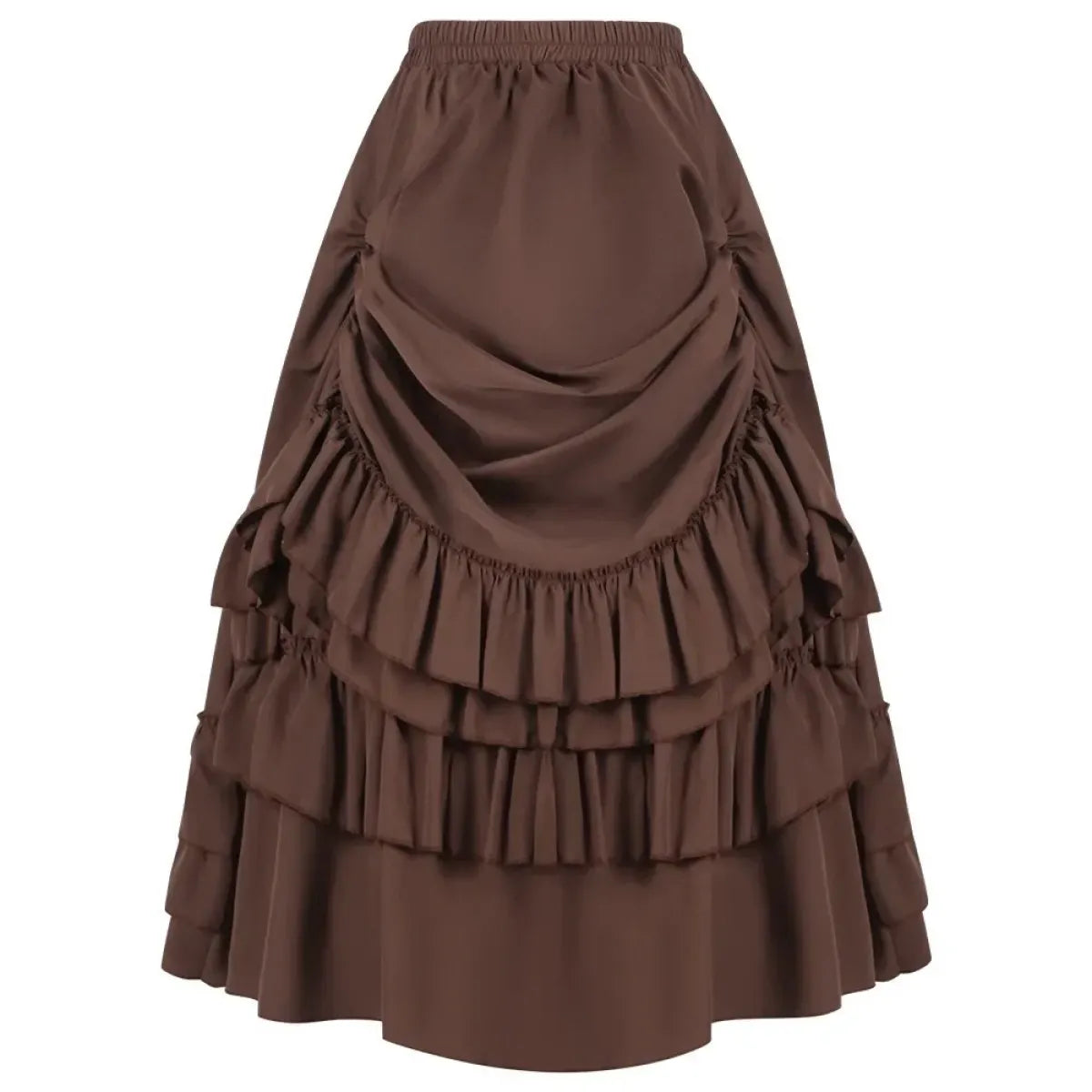 Layered Steampunk Skirt – Victorian Ruffles Cosplay Gothic