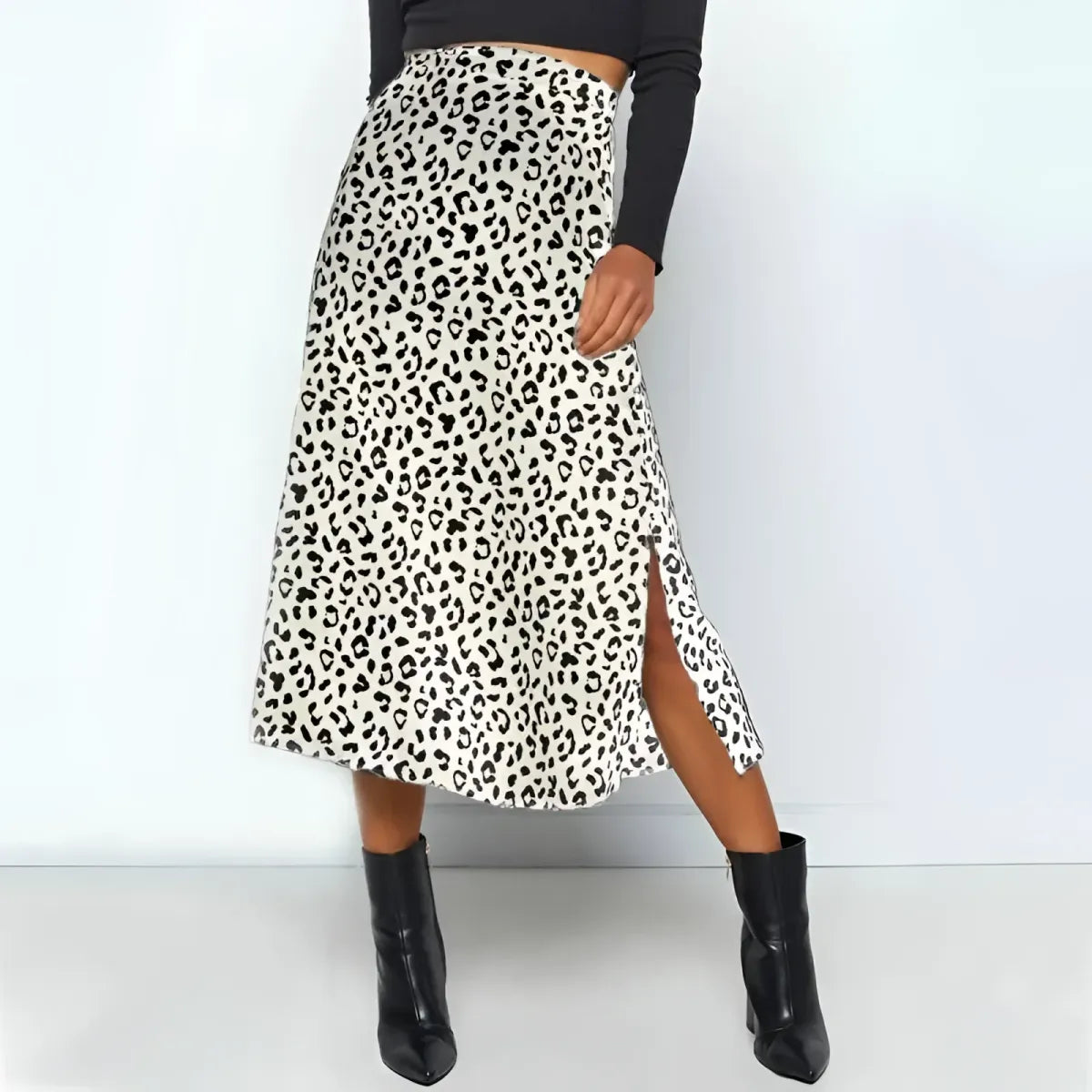 Leopard Pattern Midi Skirts