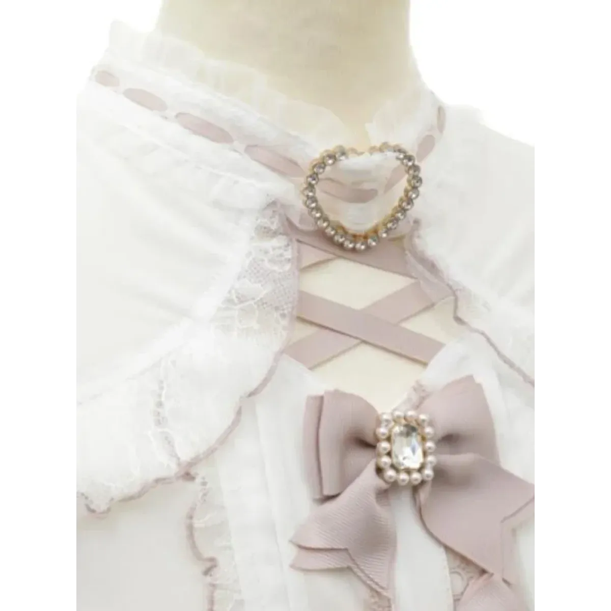 Lolita Lace Bow Off Shoulder Blouse