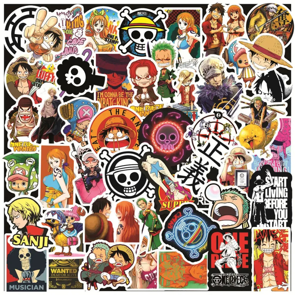ONE PIECE Stickers - Luffy, Zoro, Chopper