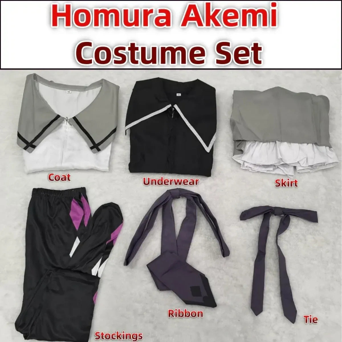 Homura Akemi Cosplay Uniform – Madoka Magica Magical Girl Dress Set