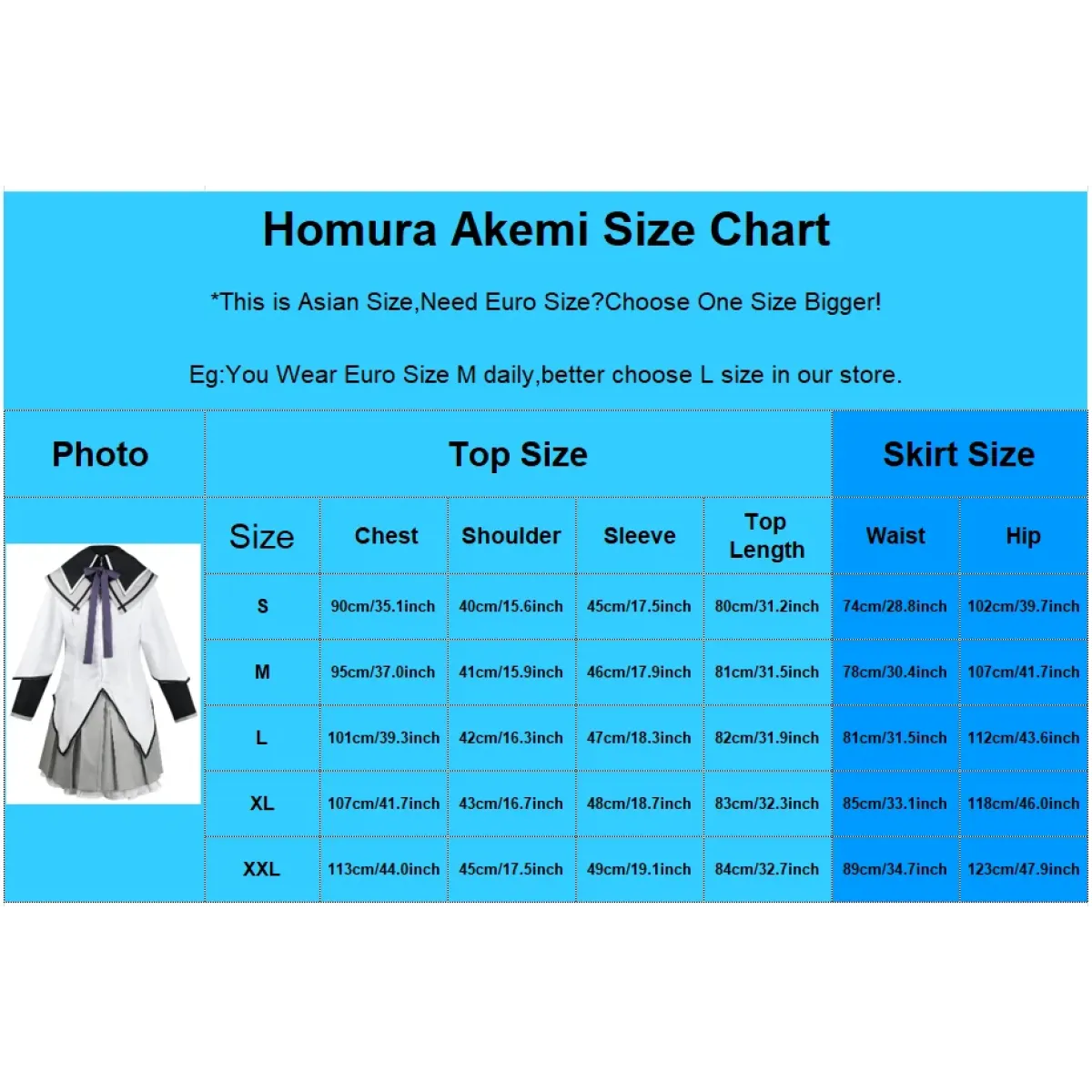 Homura Akemi Cosplay Uniform – Madoka Magica Magical Girl Dress Set