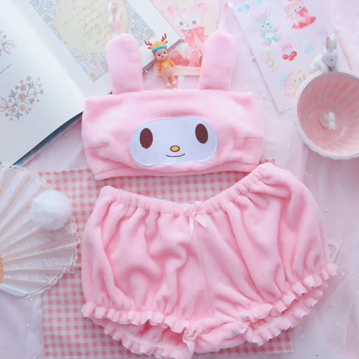 My Melody Cinnamoroll Pajama Two Piece Set