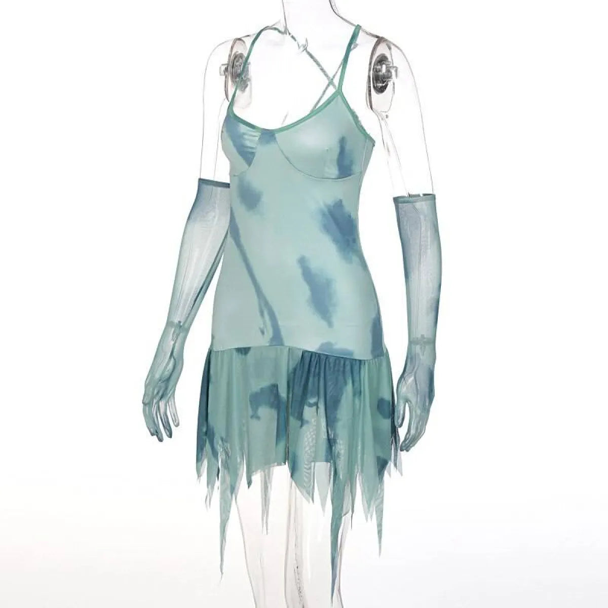 Mesh Slip Mini Dress