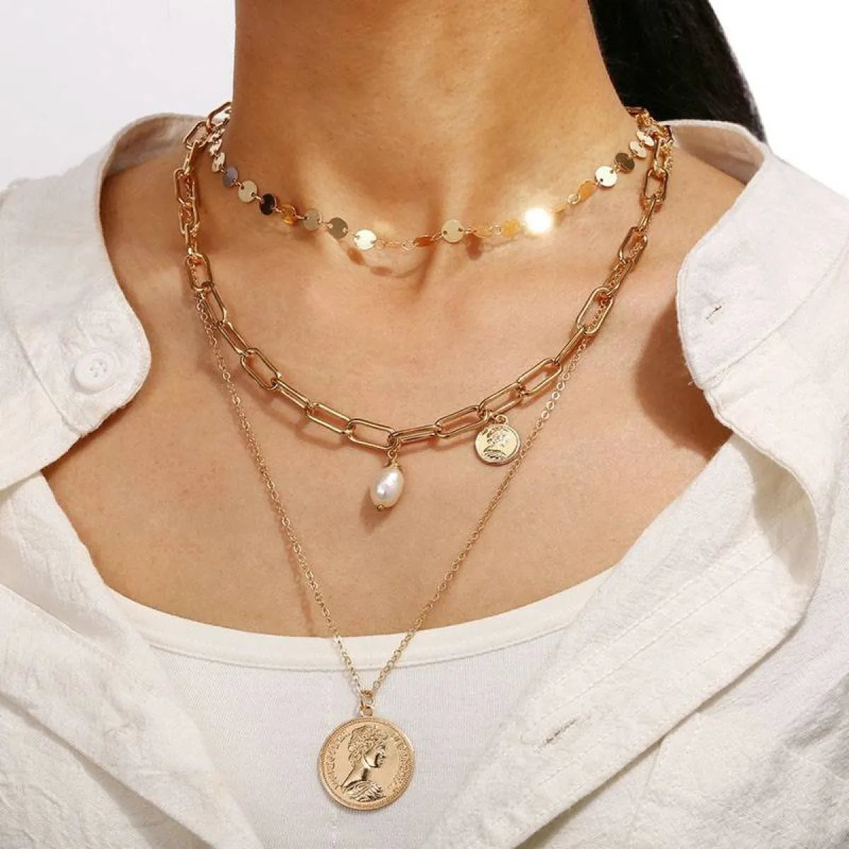 Multi-Layer Pearl Necklace