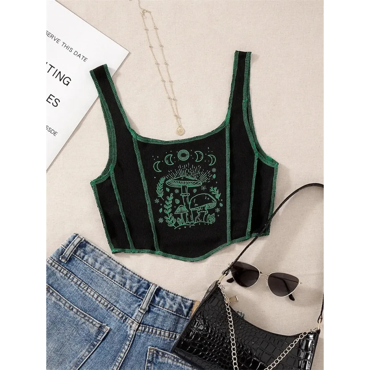 Mystical Mushroom Corset Tank