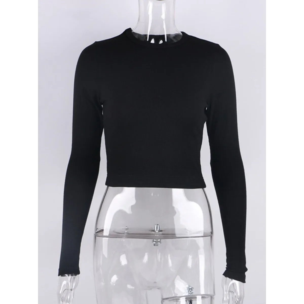 Sexy Ribbed Cropped T-Shirt