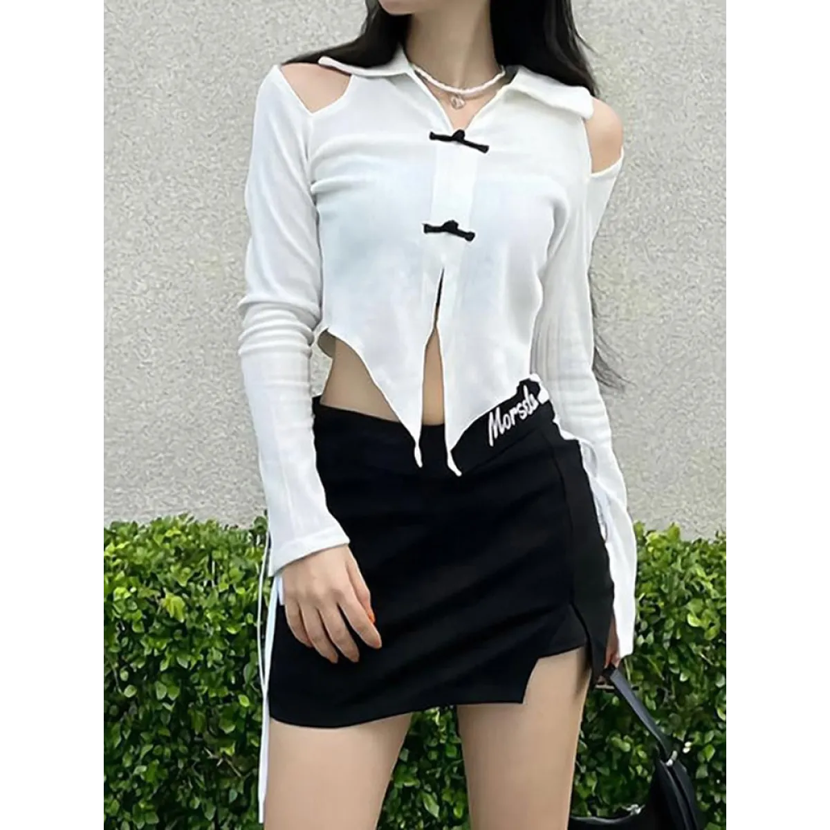 Open Shoulder Chinese Style Blouses