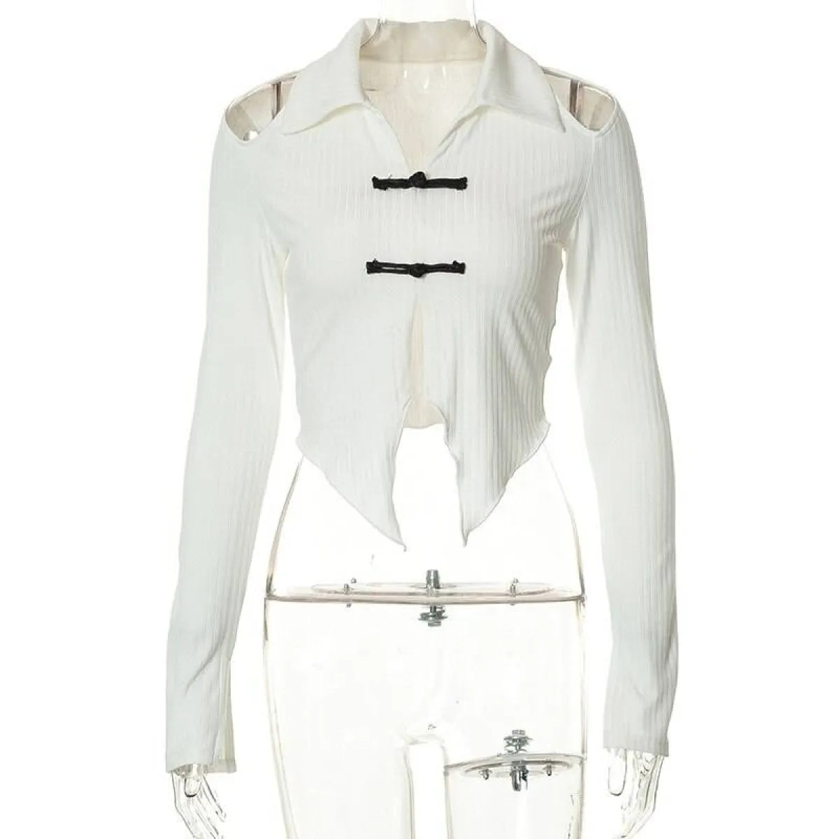 Open Shoulder Chinese Style Blouses