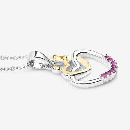 0.14 Carat Genuine Ruby .925 Sterling Silver Pendant