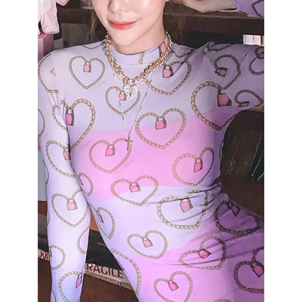 Pastel Gothic Mesh Bodysuit