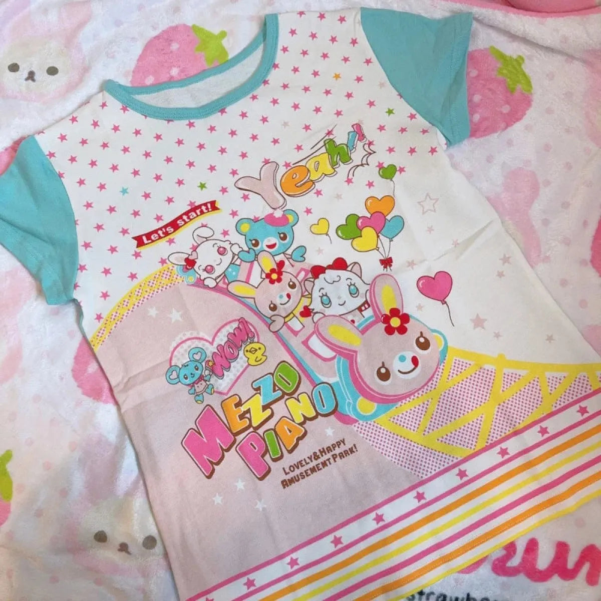 Pastel Kawaii Harajuku Crop Top – Cartoon Print Y2K Aesthetic Tee