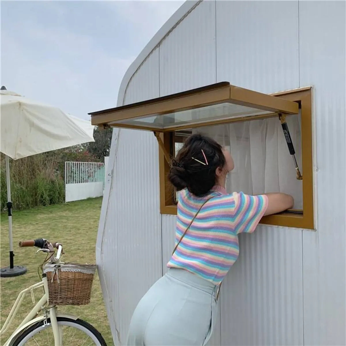 Pastel Striped Crop Top