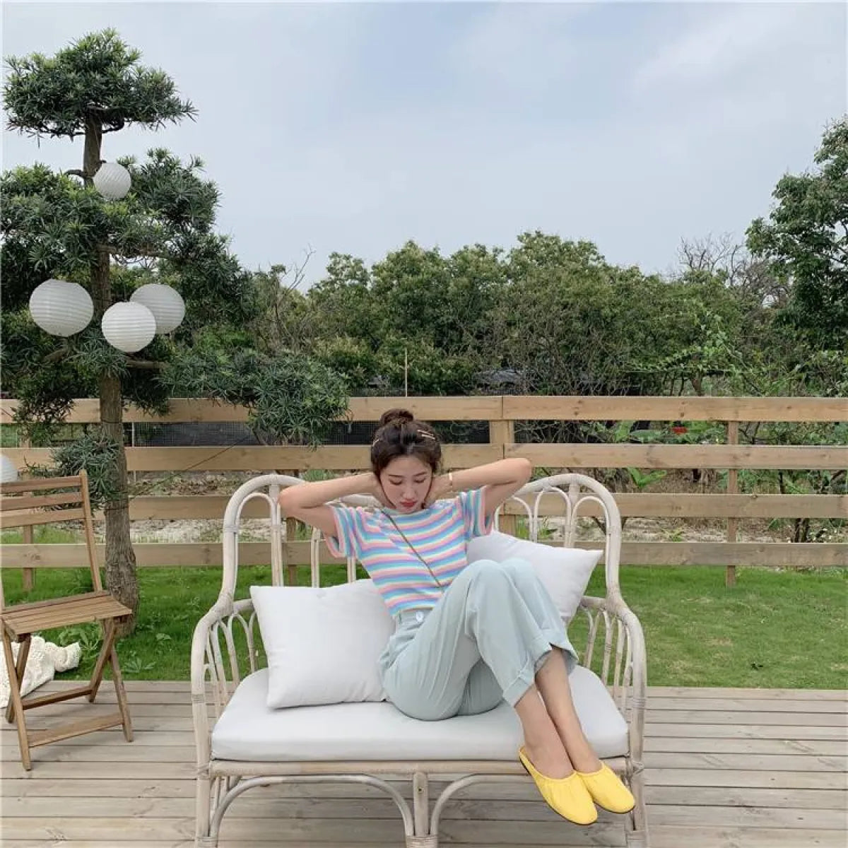 Pastel Striped Crop Top