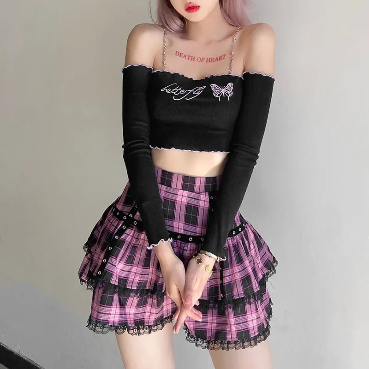 Lolita Plaid Mini Skirt β Gothic Harajuku