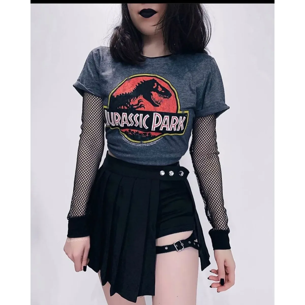 Pleated Gothic Mini Skirt – High Waist Punk Cosplay Shorts