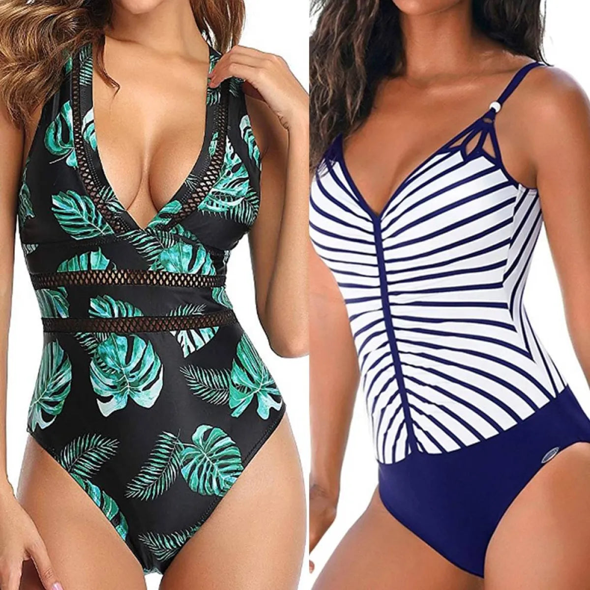 One Piece Plunge V Neck