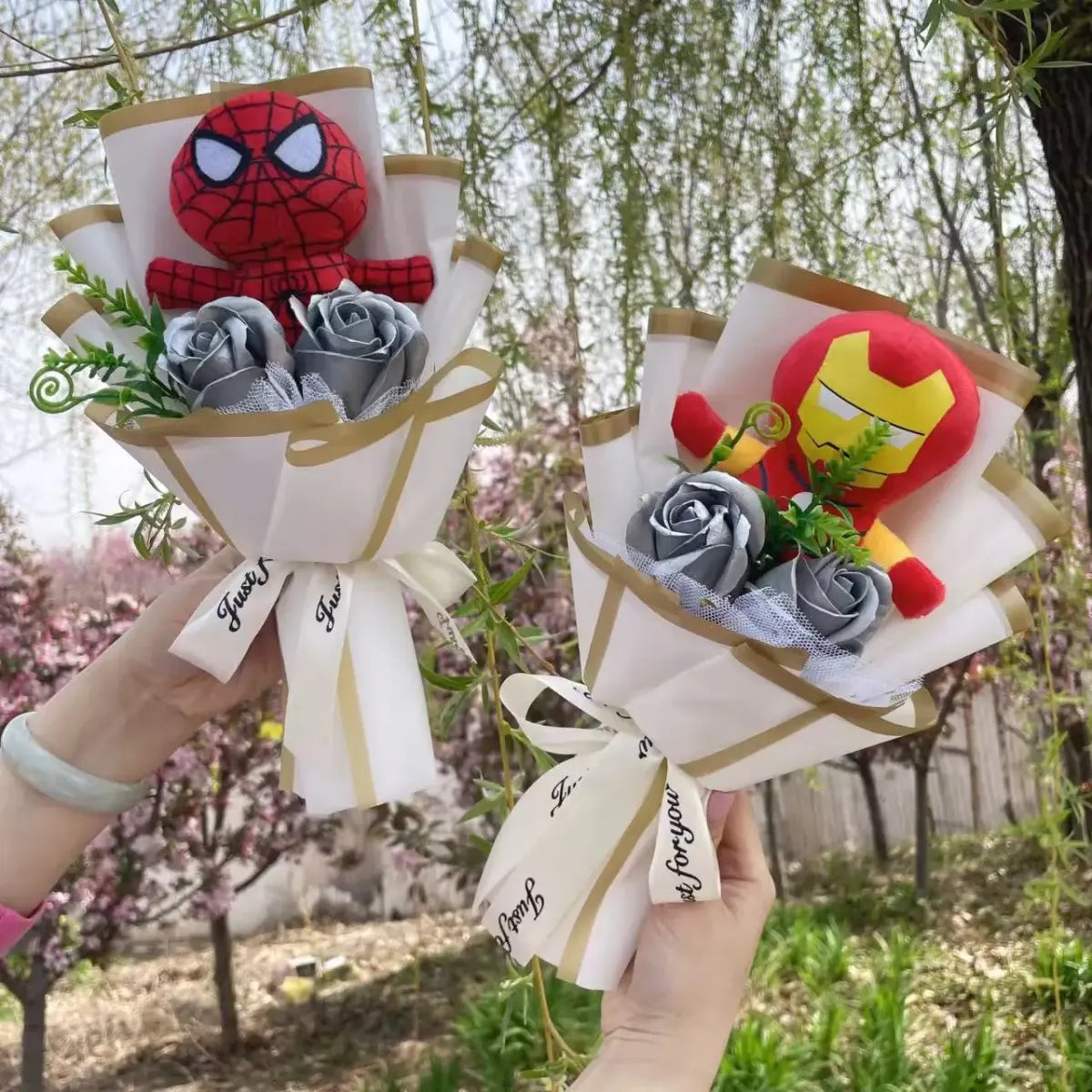 Superhero Plush Bouquet – Spider-Man & Captain America Gift Set