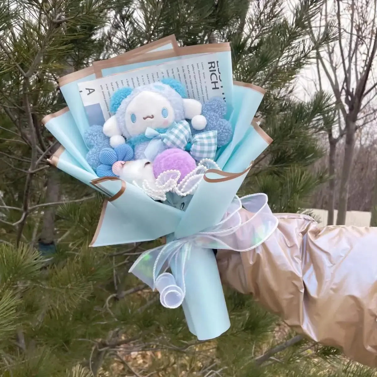 Kawaii My Melody & Hello Kitty Plush Bouquet β Sanrio Gift Flowers