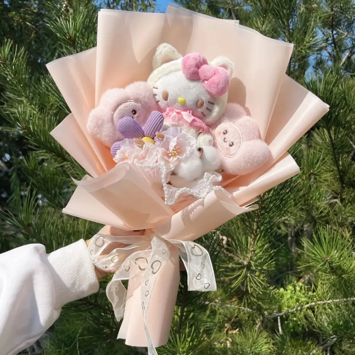 Kawaii My Melody & Hello Kitty Plush Bouquet β Sanrio Gift Flowers