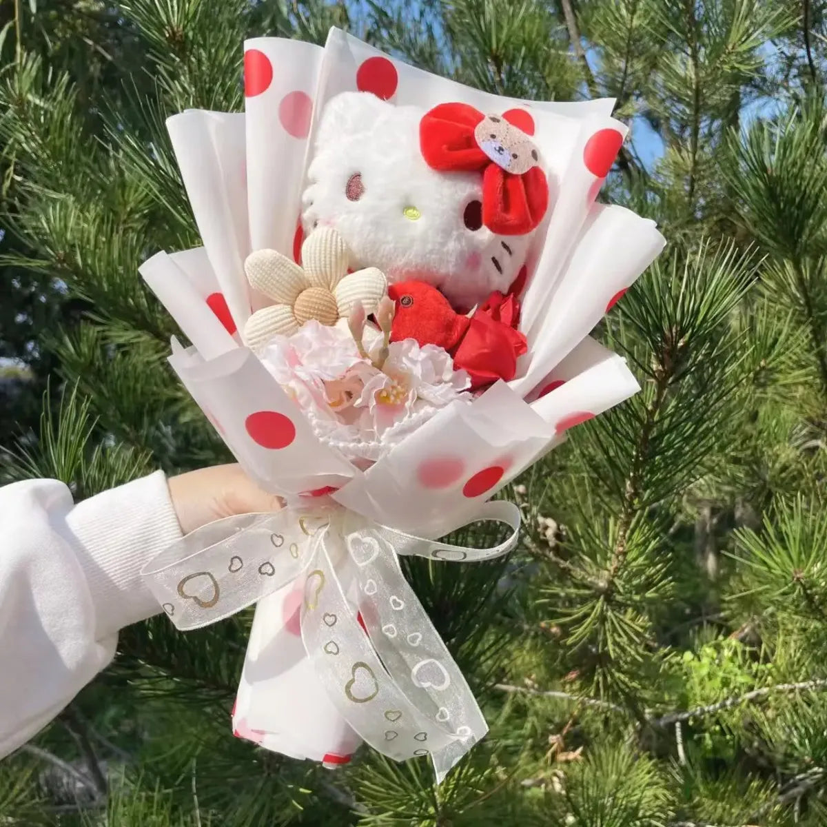 Kawaii My Melody & Hello Kitty Plush Bouquet β Sanrio Gift Flowers