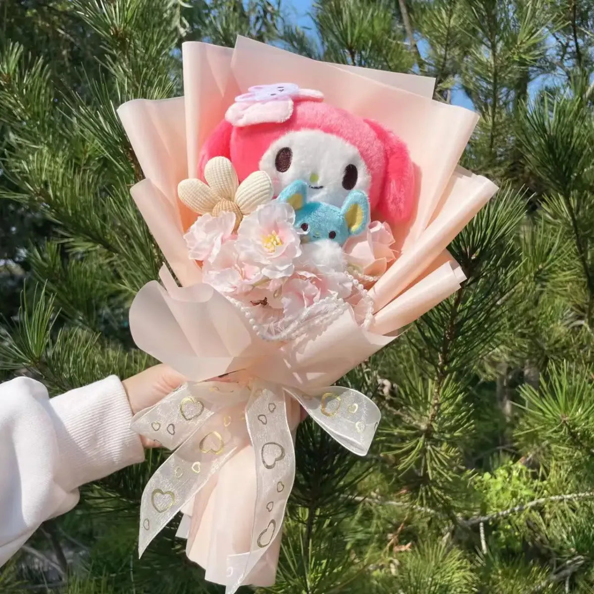 Kawaii My Melody & Hello Kitty Plush Bouquet β Sanrio Gift Flowers