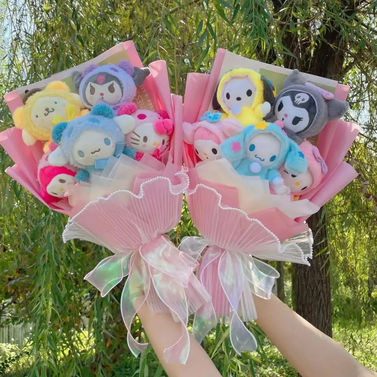 Kawaii Cinnamoroll & Kuromi Plush Bouquet – Sanrio Gift Flowers Set