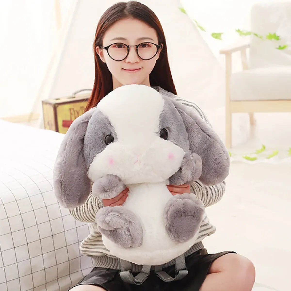 Kawaii Plush Bunny Backpack