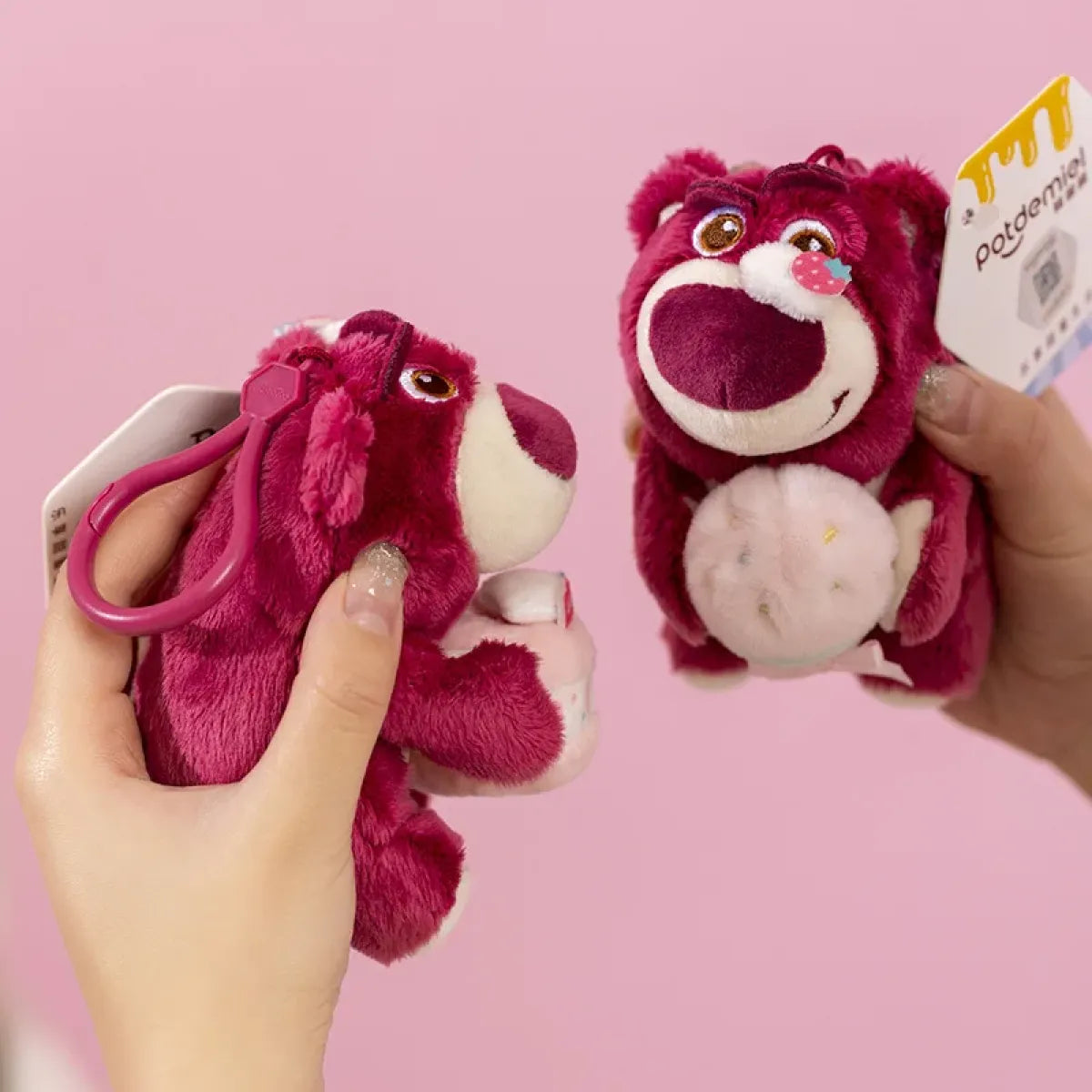 12cm Kawaii Stitch Plush Keychain – Blue & Purple Bag Charm Accessory