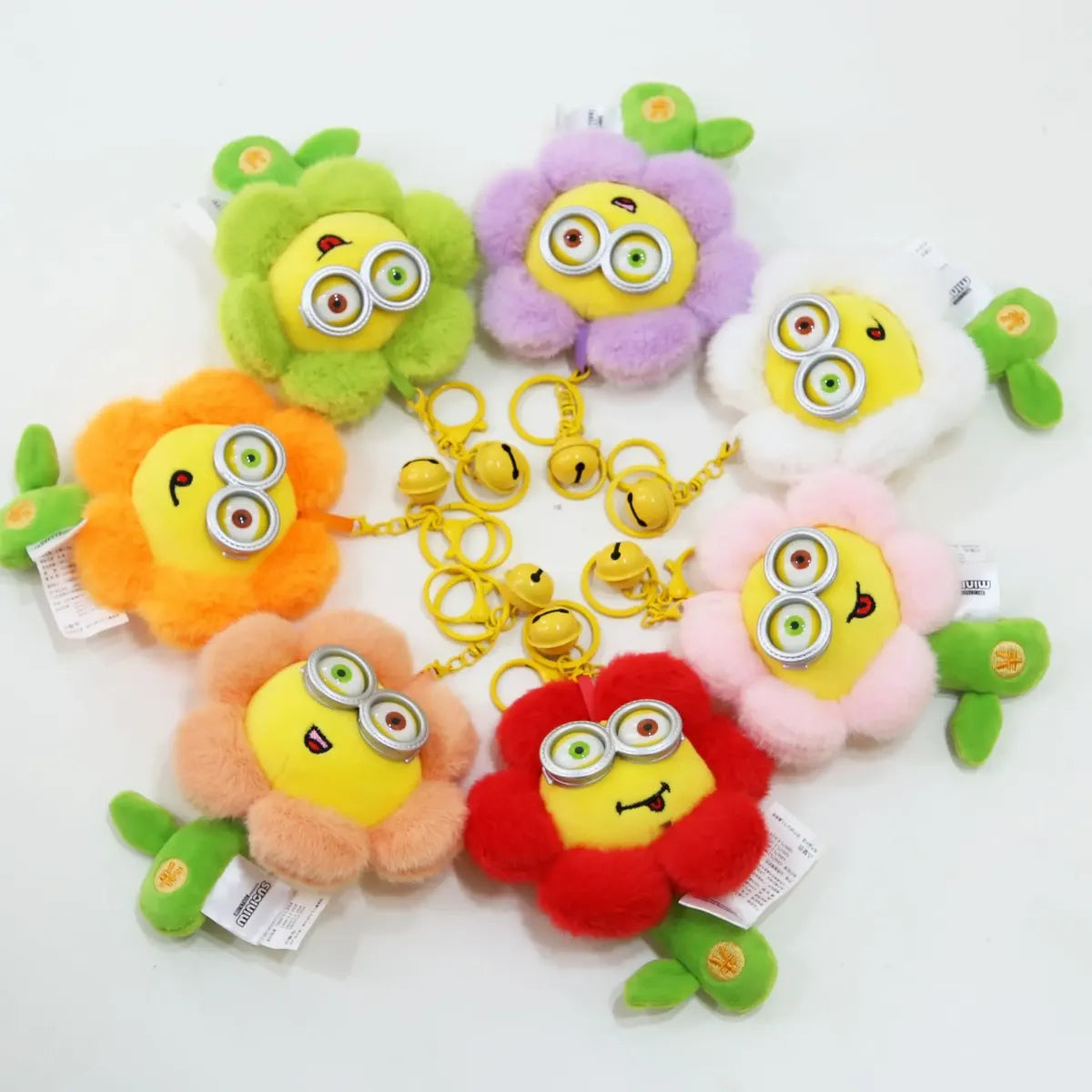 Kawaii Minions Plush Keychain – Small Stuffed Toys for Birthday Gift