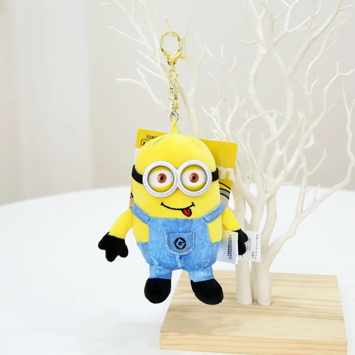 Kawaii Minions Plush Keychain – Small Stuffed Toys for Birthday Gift